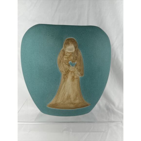 Jack Black Sedona Artist Native American Art Pottery Pillow Vase 3D Woman Bird - Picture 1 of 8
